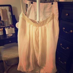 3/$15 Chiffon and satin camisole with gold beading